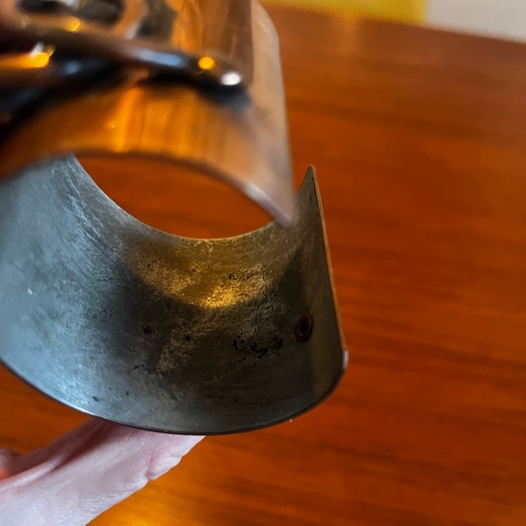 Vintage MCM Signed Rebajes Copper Cuff Bracelet - Picture 8 of 9